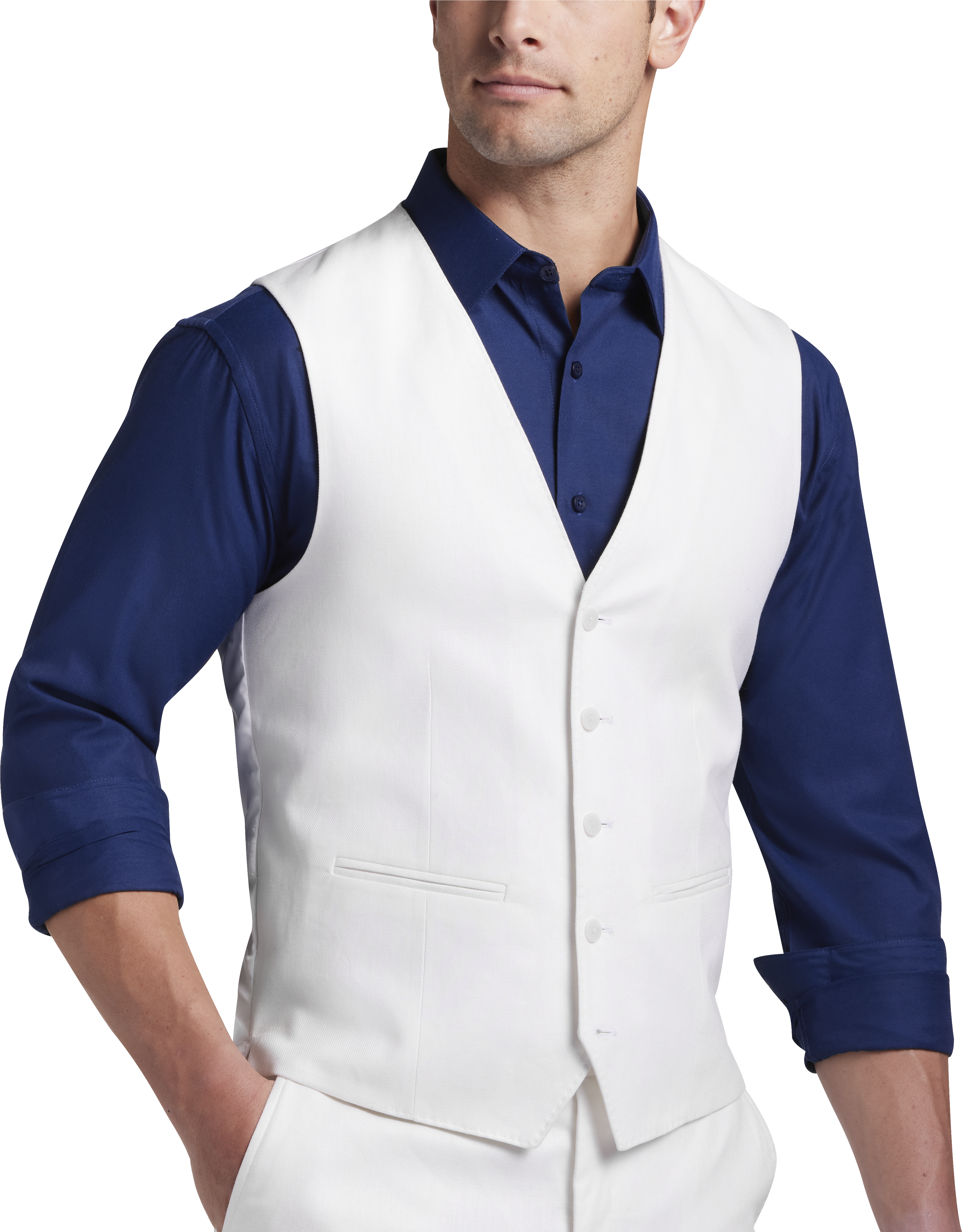dress shirt and vest